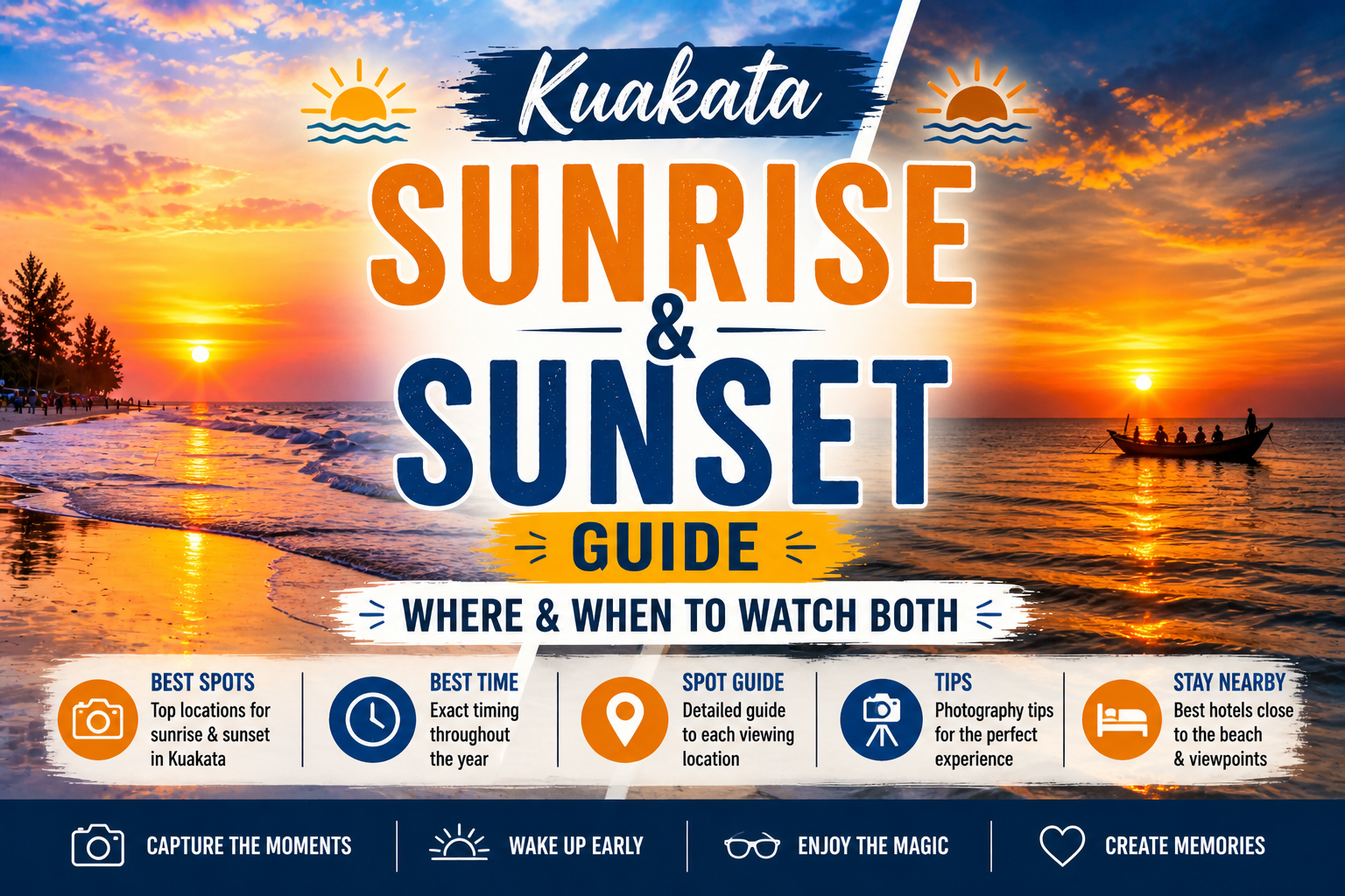 Kuakata sunrise and sunset guide showing beach views with morning and evening sky for tourists planning best viewing spots